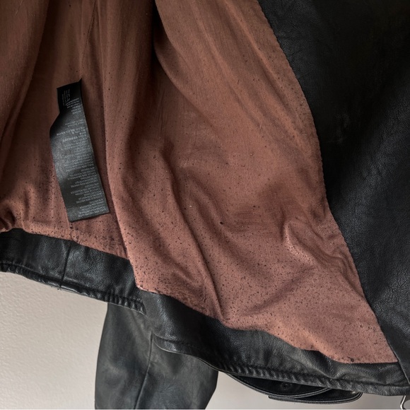 Free People hooded vegan leather jacket - Picture 7 of 8